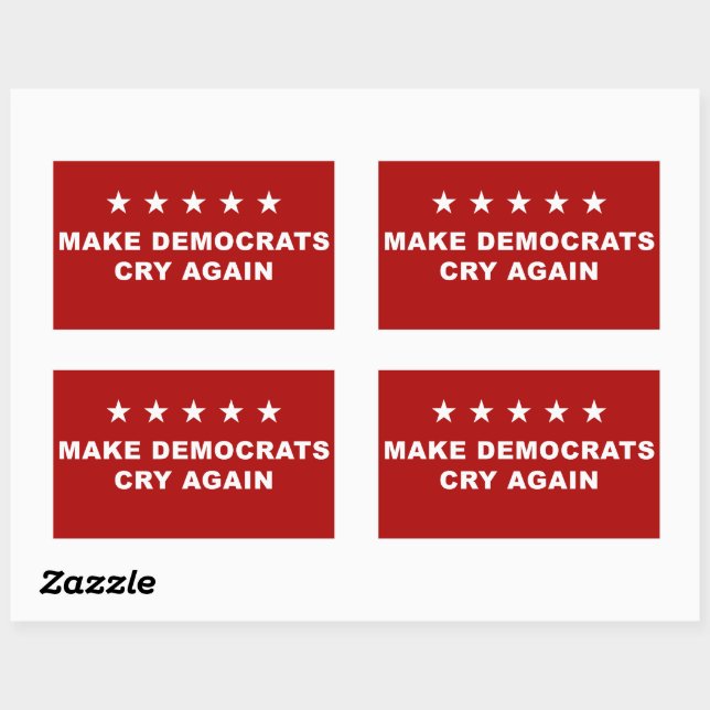 Anti-Democrat Funny Conservative – Make Democrats  Rectangular Sticker (Sheet)