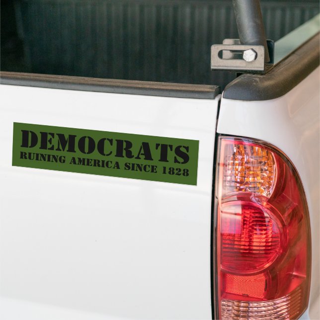 Anti-Democrat political bumper stickers  (On Truck)