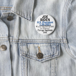 Anti Democrat President Biden EDIT Name  6 Cm Round Badge