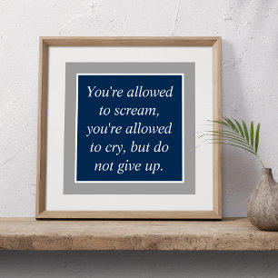 Anti Depression Suicide Prevention Motivational Poster