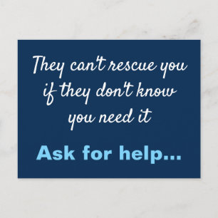 Anti Depression Suicide Prevention Postcard