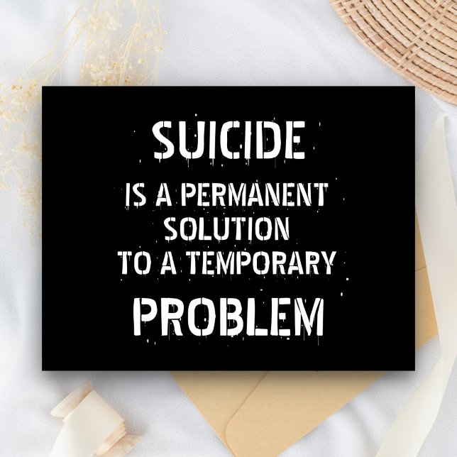 Anti Depression Suicide Prevention Postcard (Creator Uploaded)