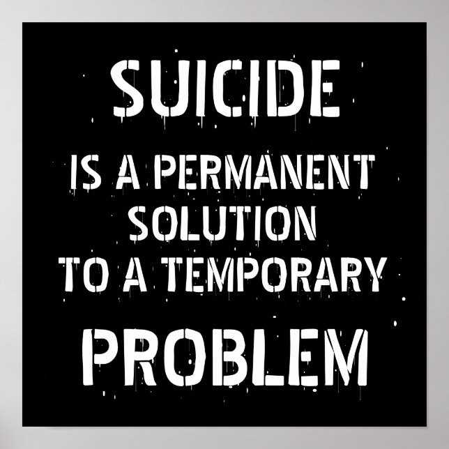 Anti Depression Suicide Prevention Poster (Front)