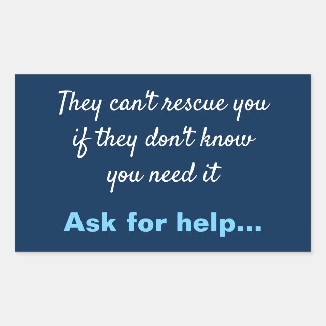 Anti Depression Suicide Prevention Rectangular Sticker (Front)