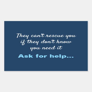 Anti Depression Suicide Prevention Rectangular Sticker