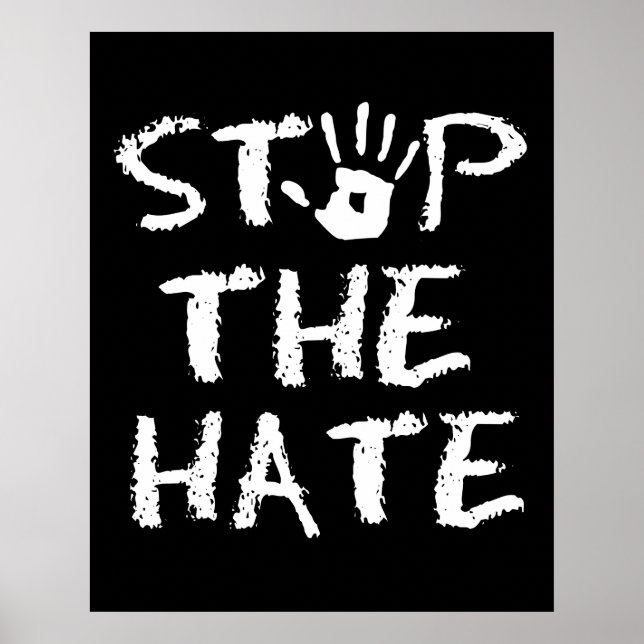 Anti Discrimination Racism and Hate Stop The Hate Poster (Front)