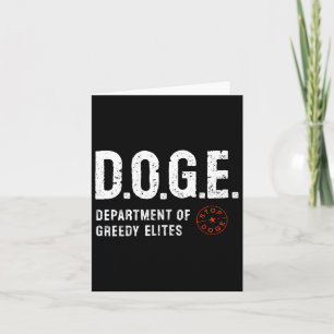 Anti Doge D.o.g.e. Real Meaning Funny Definition  Card