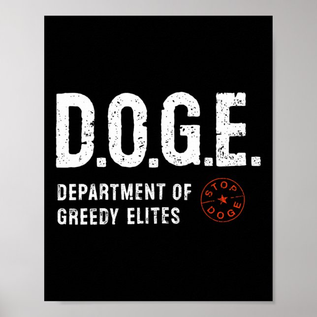 Anti Doge D.o.g.e. Real Meaning Funny Definition  Poster (Front)