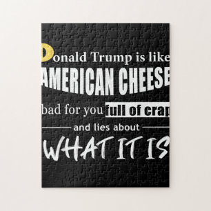 Anti Donald Trump is like American Cheese Women Jigsaw Puzzle
