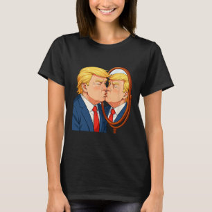 Anti-donald Trump Kissing Mirror - Narcissism Sati T-Shirt