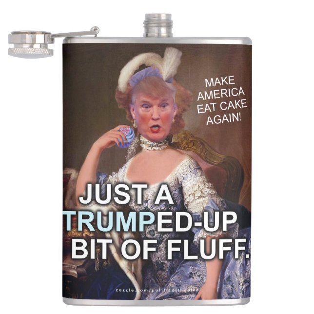 Anti Donald Trump Marie Antoinette 2016 Election Hip Flask (Opened)