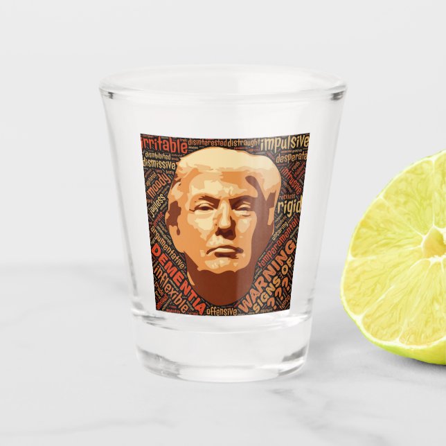Anti Donald Trump Not My President Political Shot Glass (Front)