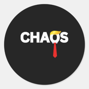 Anti Donald Trump President Of Chaos Anti-trump Pr Classic Round Sticker