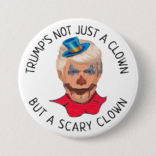 Anti Donald Trump Scary Clown Button