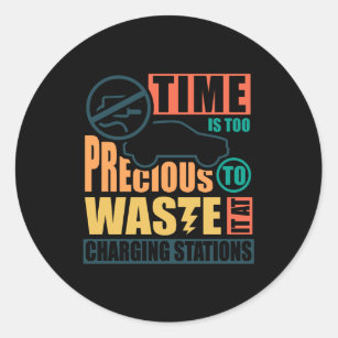 Anti Electric Car Charging Stations Classic Round Sticker