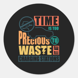 Anti Electric Car Charging Stations Classic Round Sticker