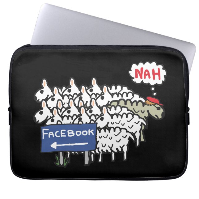 Anti Facebook Laptop Sleeve (Front)
