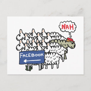 Anti Facebook Postcard