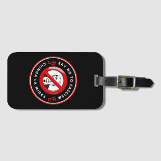 Anti-Facism Denim Jacket Luggage Tag