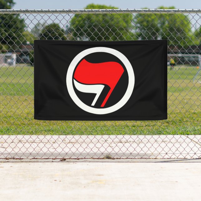 Anti-Fascism Flag Reverse Banner (Insitu)