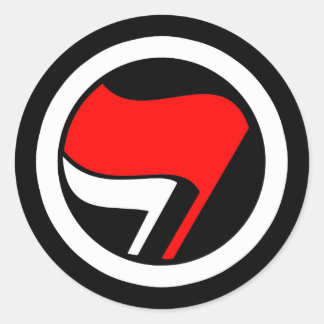 Anti-Fascism Flag Reverse Classic Round Sticker