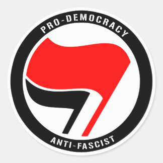 Anti-Fascism Pro Democracy Classic Round Sticker