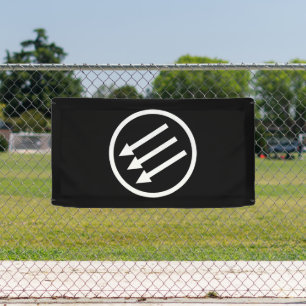 Anti-Fascism White Arrows Banner