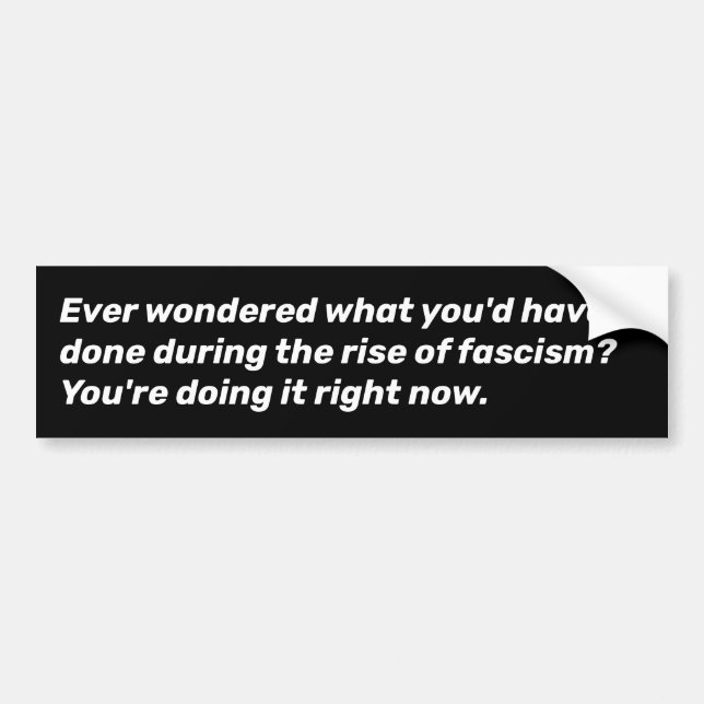 Anti Fascist Bumper Sticker (Front)
