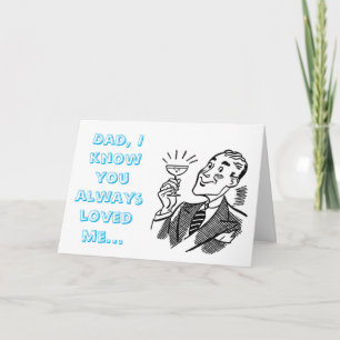 Anti Father's Day Card, bad dad family dysfunction Card
