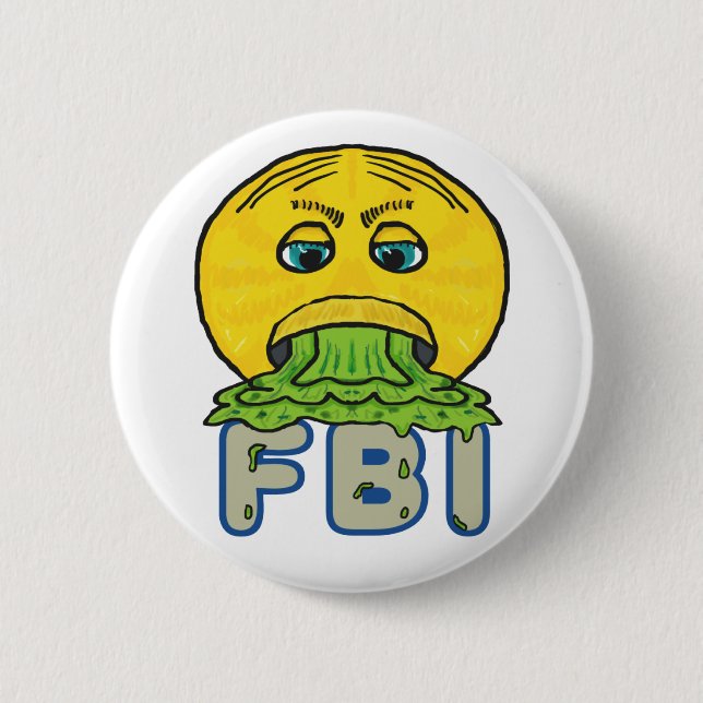 Anti FBI 6 Cm Round Badge (Front)