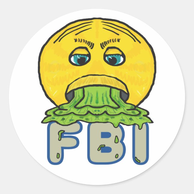 Anti FBI Classic Round Sticker (Front)
