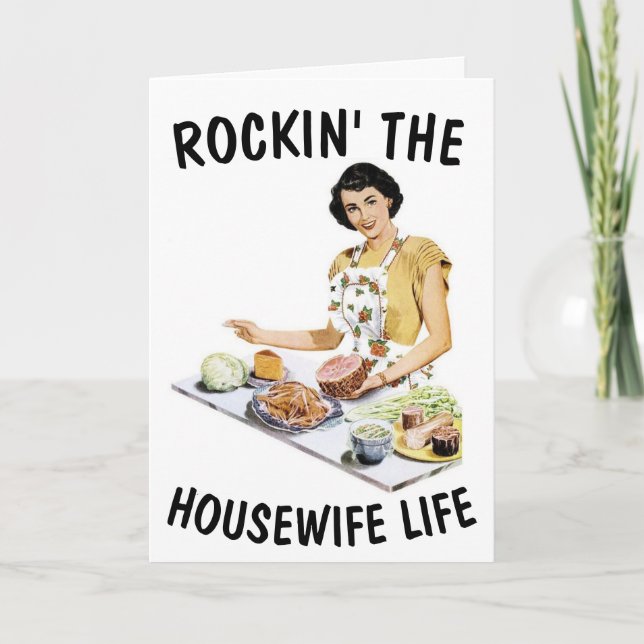 ANTI-FEMINIST FUNNY RETRO FRIENDSHIP GREETING CARD (Front)