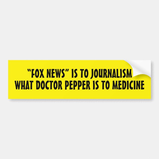 Anti-Fox News bumper sticker (Front)