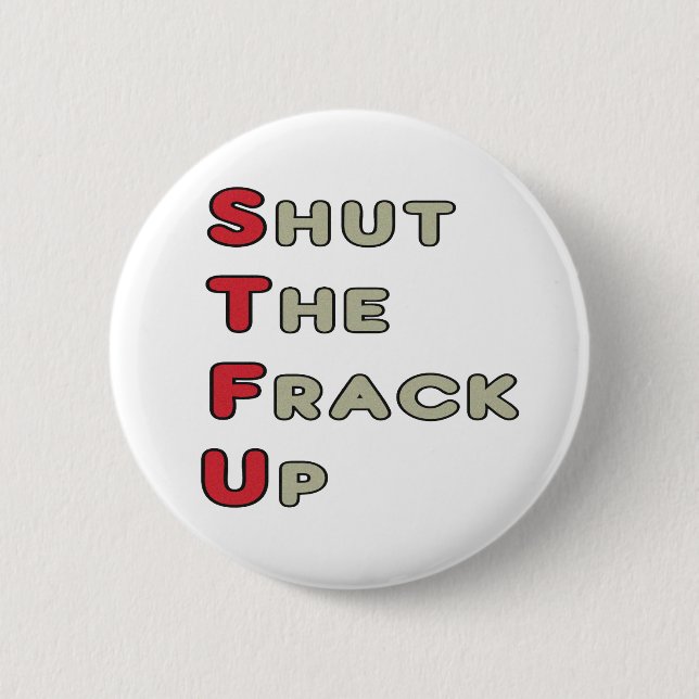 Anti Fracking 6 Cm Round Badge (Front)