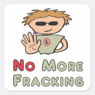 Anti Fracking Square Sticker