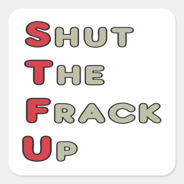 Anti Fracking Square Sticker (Front)