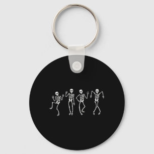 Anti Funny Dancing Skeletons Spooky Halloween Key Ring