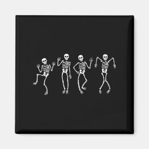 Anti Funny Dancing Skeletons Spooky Halloween Magnet