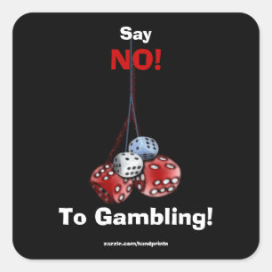 Anti-Gambling Campaign Dice Stickers