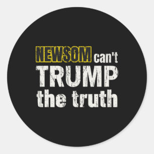Anti Gavin Newsom, California Governor Newsom's No Classic Round Sticker