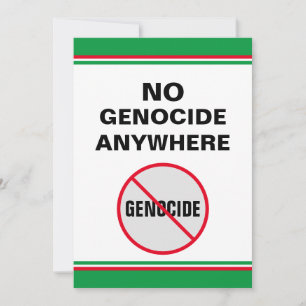 Anti-Genocide No Genocide Anywhere Speak Up Invitation