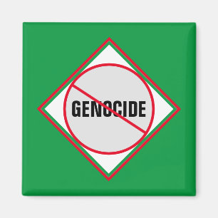 Anti-Genocide Red Green  Magnet