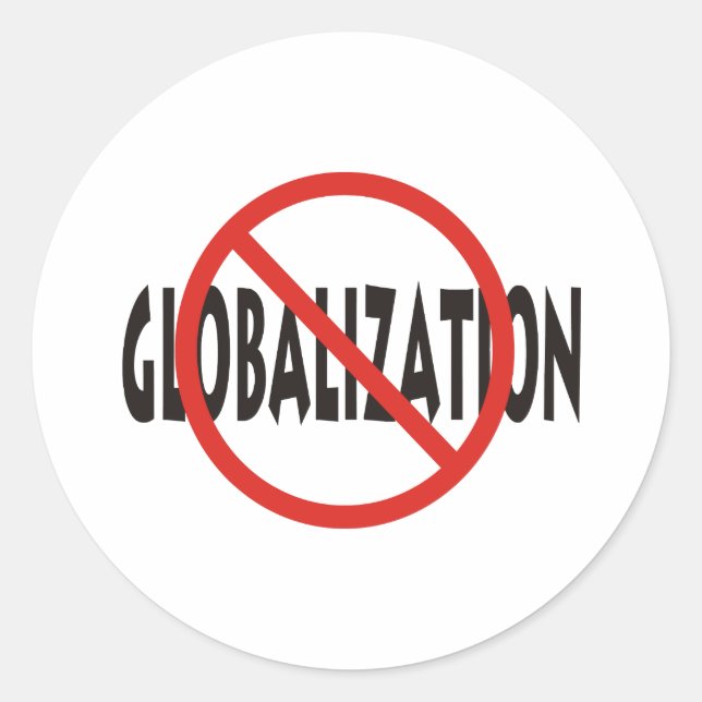 Anti-Globalisation Classic Round Sticker (Front)