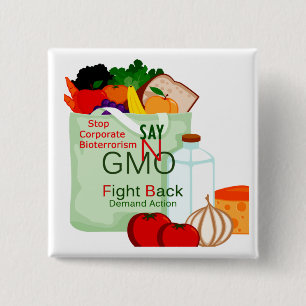 Anti-GMO Gentically Modified Food Button