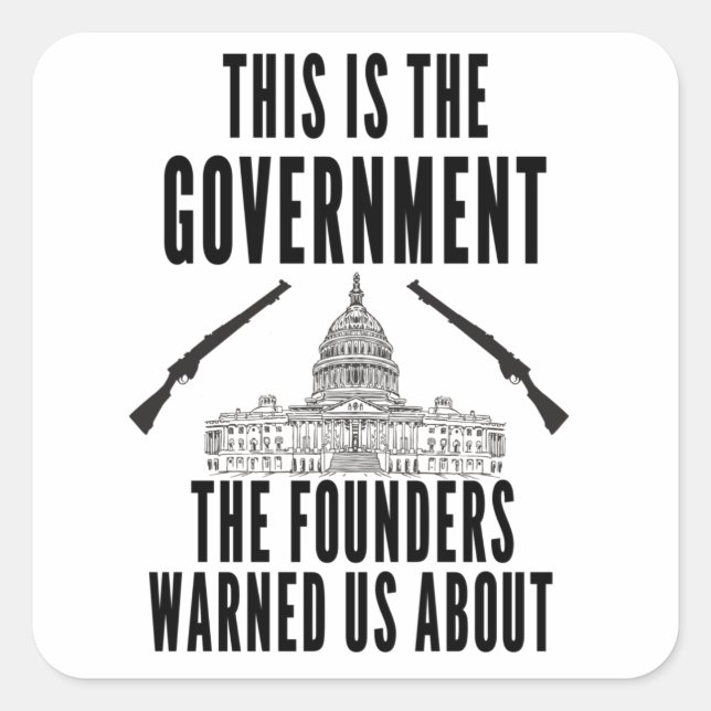 Anti Government Patriotic Americans Square Sticker (Front)