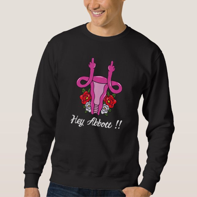 Anti Greg Abbott Texas Tyrant Governor Middle Fing Sweatshirt (Front)