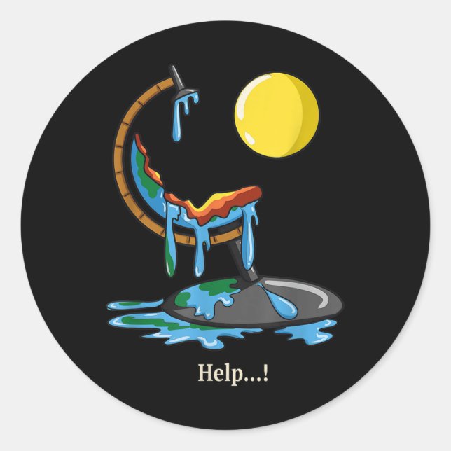 Anti-ground Heating Climate Change Pro Natural Pro Classic Round Sticker (Front)