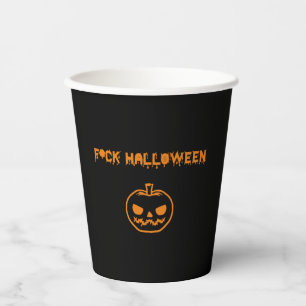 Anti Halloween pumpkin jack-o'-lantern Paper Cups