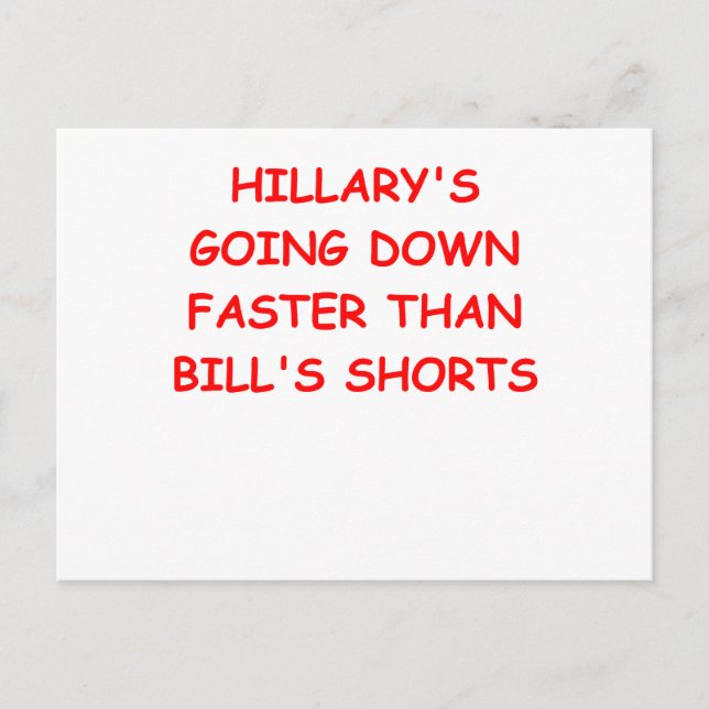 anti hilary clinton postcard (Front)