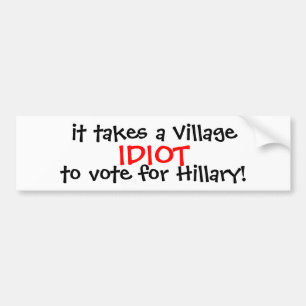ANTI-HILLARY 2016 BUMPER STICKER